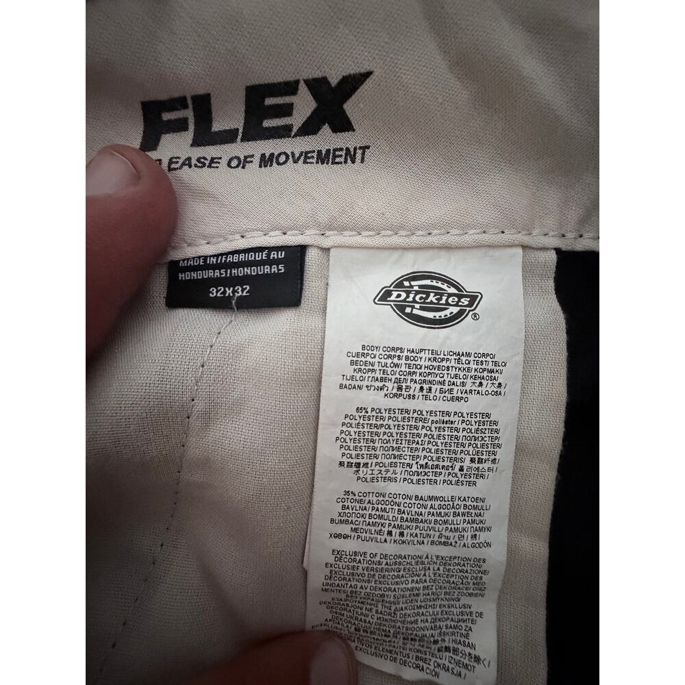 Dickies Flex Work Pants Mens 32x32 Black - Picture 3 of 6